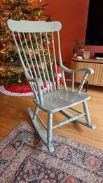 Oude mintgroene schommelstoel met lichte lakschade, Ophalen, Gebruikt, Stoel(en)