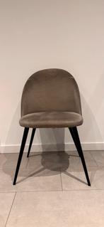 Gratis af te halen: 6 eetkamerstoelen – grijs velvet, Ophalen, Gebruikt, Grijs, Vijf, Zes of meer stoelen