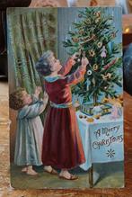 Antiek ansichtkaart kerstboom paradijstuintje kinderen, Verzamelen, Ansichtkaarten | Themakaarten, Ophalen of Verzenden, Voor 1920