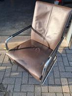 Manzoni fauteuil, bruin., Huis en Inrichting, Ophalen, Gebruikt, Minder dan 75 cm, Leer