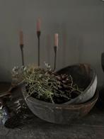 Hoge oude wooden  bowl  Aura Peeperkorn, Ophalen of Verzenden, Nieuw, Rond, Hout
