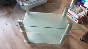 Tv meubel tafel glas