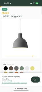 Muuto unfold hanglamp scandinavisch industrieel, Huis en Inrichting, Lampen | Hanglampen, Ophalen of Verzenden, Zo goed als nieuw