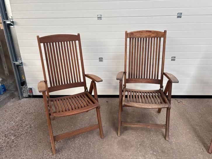 Teak tuinstoelen - Teakgarden, Tuin en Terras, Tuinstoelen, Gebruikt, Teakhout, Inklapbaar, Ophalen
