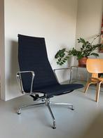 Vitra Eames EA 124 lounge-stoel - zwart hopsak – chroom, Ophalen, Minder dan 75 cm, Design, Overige materialen