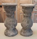 Brynxz stenen kandelaars 2 stuks., Ophalen, Overige materialen, Gebruikt, Grijs
