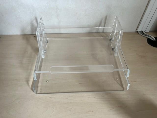 Monitorstandaard plexiglas, Ophalen of Verzenden, Gebruikt