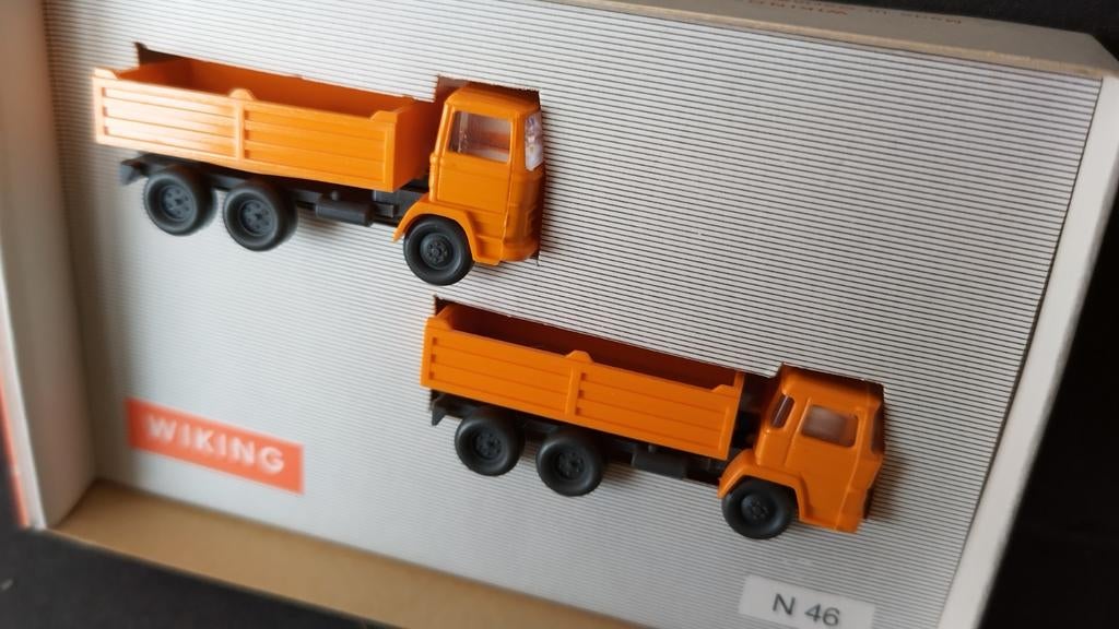 Mercedes Benz LPs en Magirus kipper 1:160 Wiking Pol, Nieuw, Bus of Vrachtwagen, Wiking@wiking.de, Unter den Eichen 8 Berlin Germany
