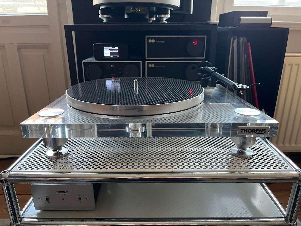 Thorens TD 2010 high-end platenspeler acryl, Audio, Tv en Foto, Platenspelers, Ophalen of Verzenden, Gebruikt, Platenspeler, Thorens