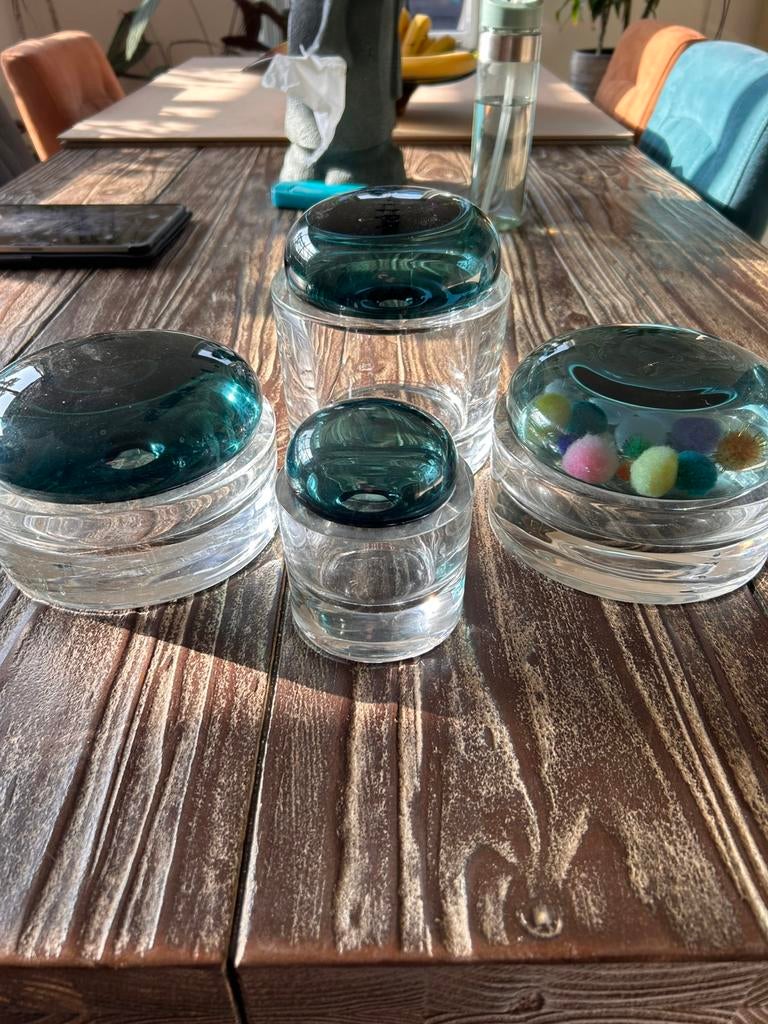 Nude Ecrin Storage Jar by Sebastian Herkner Petroleum Green, Antiek en Kunst, Ophalen