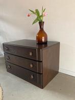 Midcentury vintage ladekastje ‘70, Ophalen, Gebruikt, Teakhout, 50 tot 100 cm