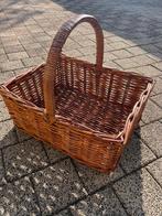 Mand riet rechthoek met hengsel 50x40x20, Ophalen, Gebruikt