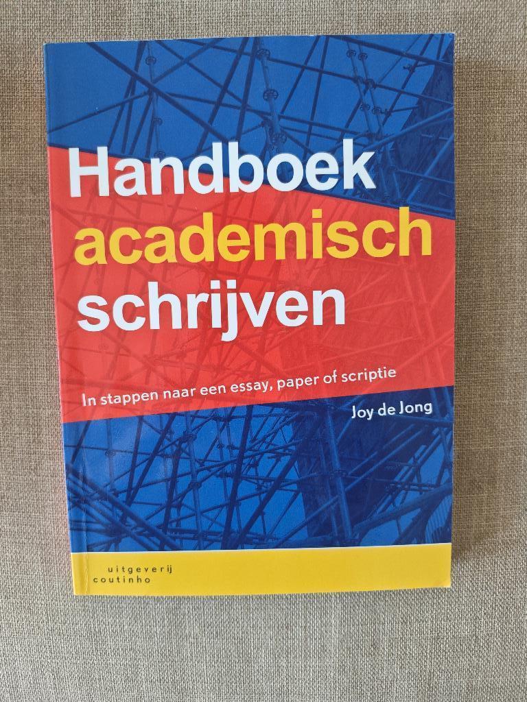 Handboek academisch schrijven Joy de Jong, Joy de Jong, Ophalen of Verzenden, Alpha, WO
