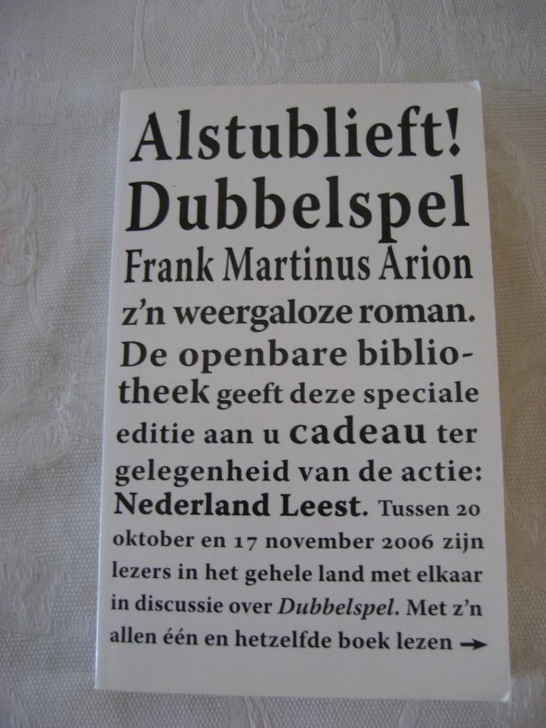 Alstublieft! Dubbelspel Frank Martinus Arion isbn 9059650433, Ophalen of Verzenden, Zo goed als nieuw, Frank Martinus Arion, Nederland