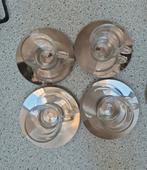 Nespresso View Collectie 4 Glazen Kopjes met RVS Schotels, Huis en Inrichting, Ophalen of Verzenden, Zo goed als nieuw, Glas, Kop(pen) en/of Schotel(s)