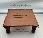 Houten Voetenbankje met bolpootjes voetenbank stoof Vintage, Antiek en Kunst, Ophalen