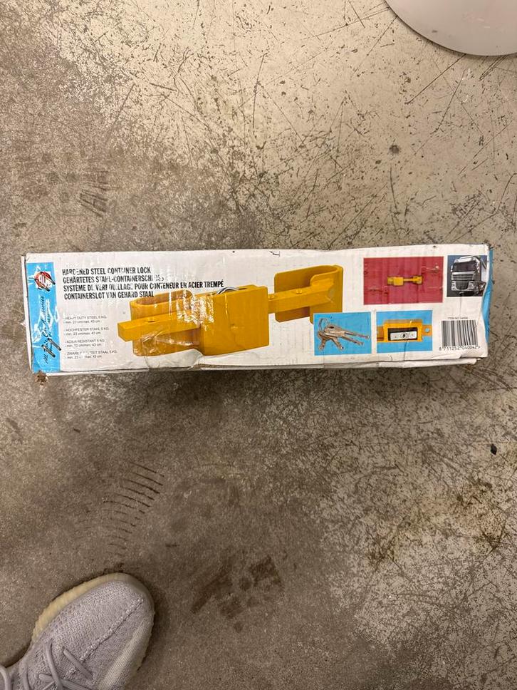 Gehard stalen containerslot - Nieuw in doos, Auto diversen, Anti-diefstal, Nieuw, Ophalen of Verzenden