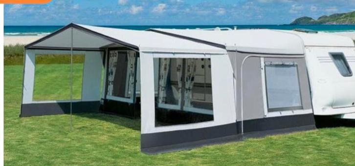 Nieuwe voortent met luifel Brand maat 9, Caravans en Kamperen, Voortenten en Luifels, Nieuw, Brand, Ophalen