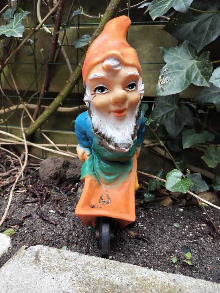 Tuinkabouter met kruiwagen, Tuin en Terras, Ophalen of Verzenden