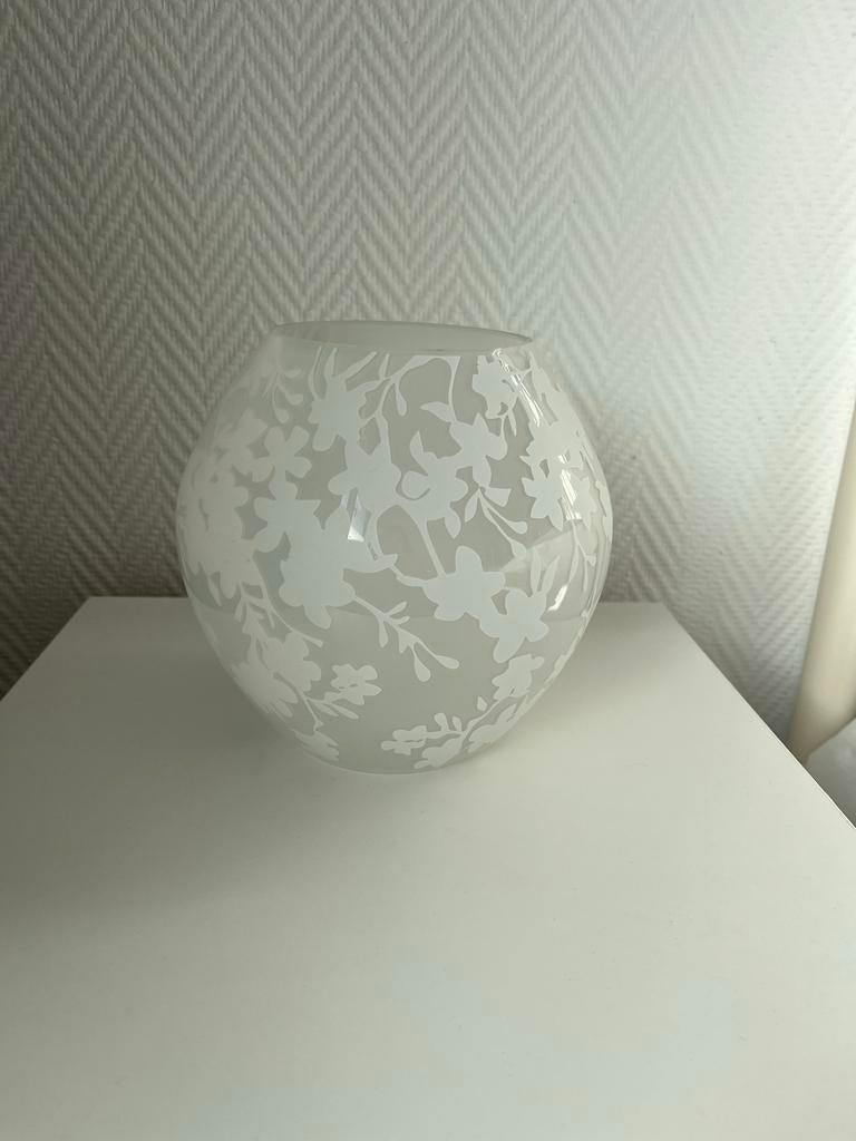 Ikea Knubbig tafellamp, kersenbloesem wit, Ophalen, Gebruikt, Glas, Minder dan 50 cm