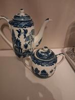 Antieke Chinese theepot en suikerpot, blauw-wit porselein, Antiek en Kunst, Ophalen of Verzenden
