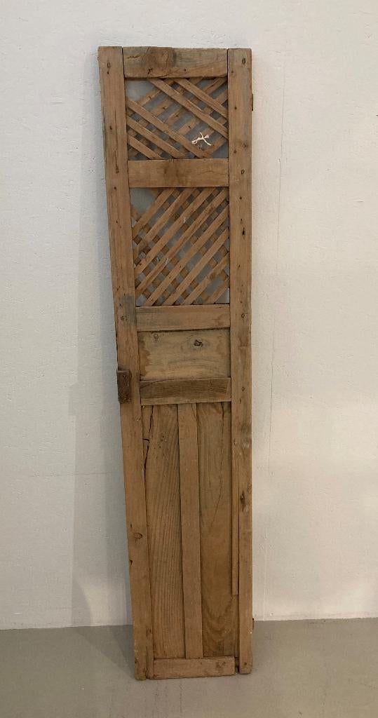 Brocante oud Frans houten luik - luikje - deur - deurtje, Huis en Inrichting, Woonaccessoires | Wanddecoraties, Ophalen, Gebruikt