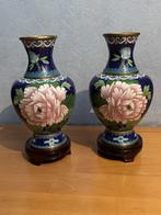 Paar Chinese cloisonné vazen – midden 20e eeuw, Ophalen
