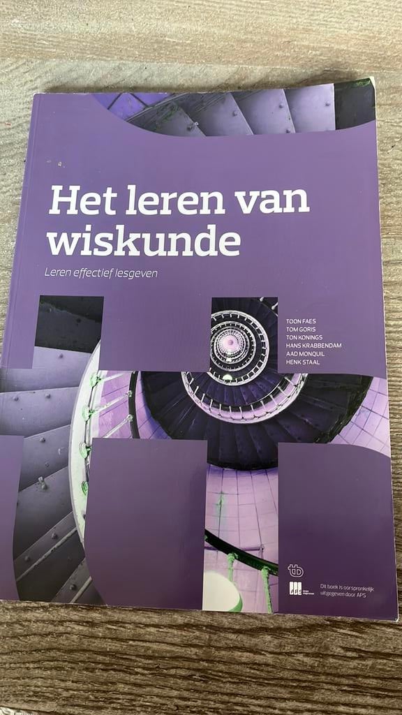 Het leren van wiskunde, Boeken, Ophalen of Verzenden, Beta, Zo goed als nieuw, HBO