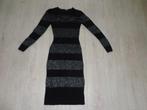 zwart/zilver gestreepte jurk van Jane Norman, maat M, Maat 38/40 (M), Zwart, Ophalen of Verzenden, Gedragen