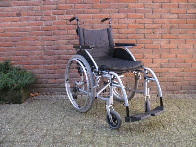 Excel G3 light alu rolstoel 48cm druksteunen verstelbaar, Diversen, Ophalen of Verzenden, Inklapbaar, Zo goed als nieuw, Duwrolstoel
