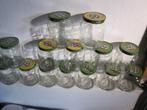 GRATIS: 14 x glazen Hak klickdeksel potten, Huis en Inrichting, Keuken | Potten en Pannen, Ophalen, Zo goed als nieuw, Glas, Pot, Bus of Blik