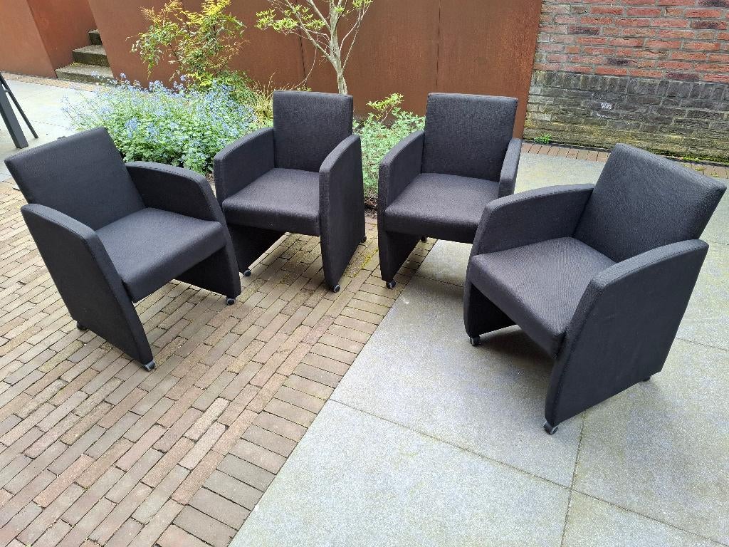 Comfortabele eetkamerstoelen Mobitec Albi, Ophalen, Gebruikt, Zwart, Vier