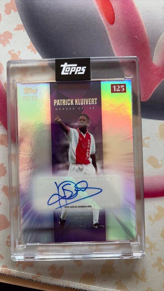 Topps ajax 125 patrick kluivert autograph /25, Ophalen of Verzenden, Nieuw, Losse kaart
