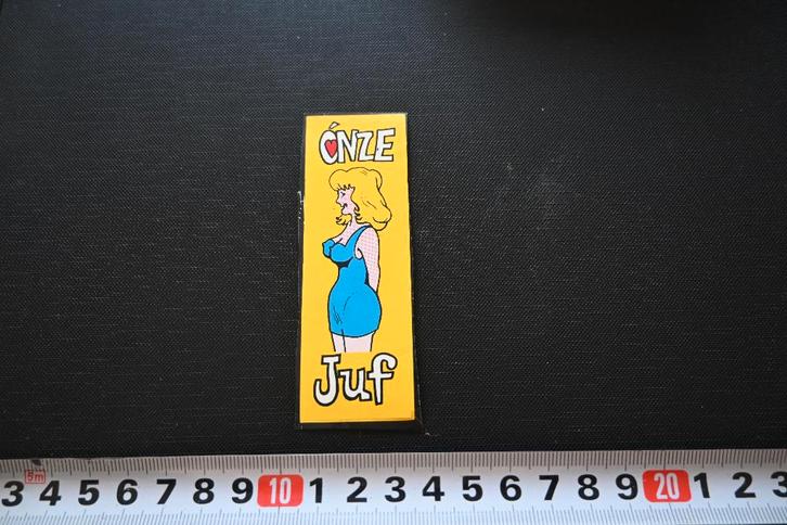 sticker strip vrouw sexy - ónze juf, Verzamelen, Stickers, Zo goed als nieuw, Ophalen