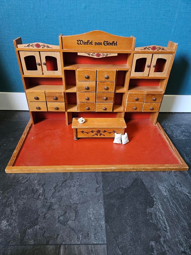 Vintage Houten Winkel van Sinkel Speelgoed, Ophalen of Verzenden, Gebruikt