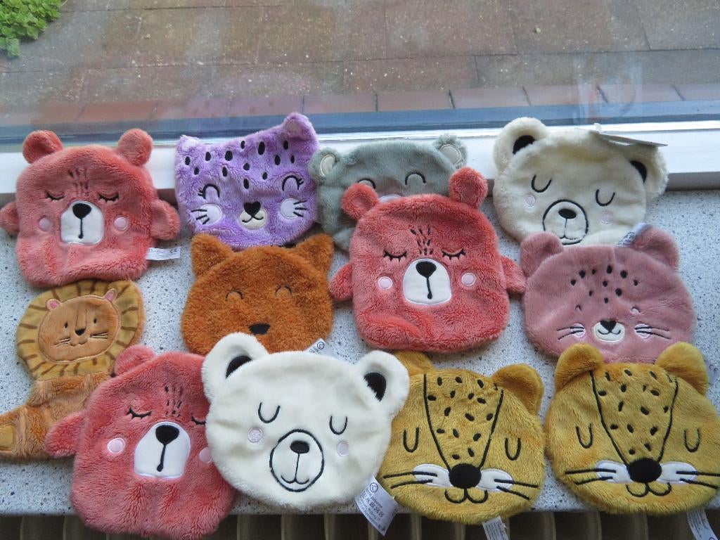 14 Knisperdoekjes beer poes tijger muis van Kruidvat Bambino, Ophalen of Verzenden, Zo goed als nieuw, Beer