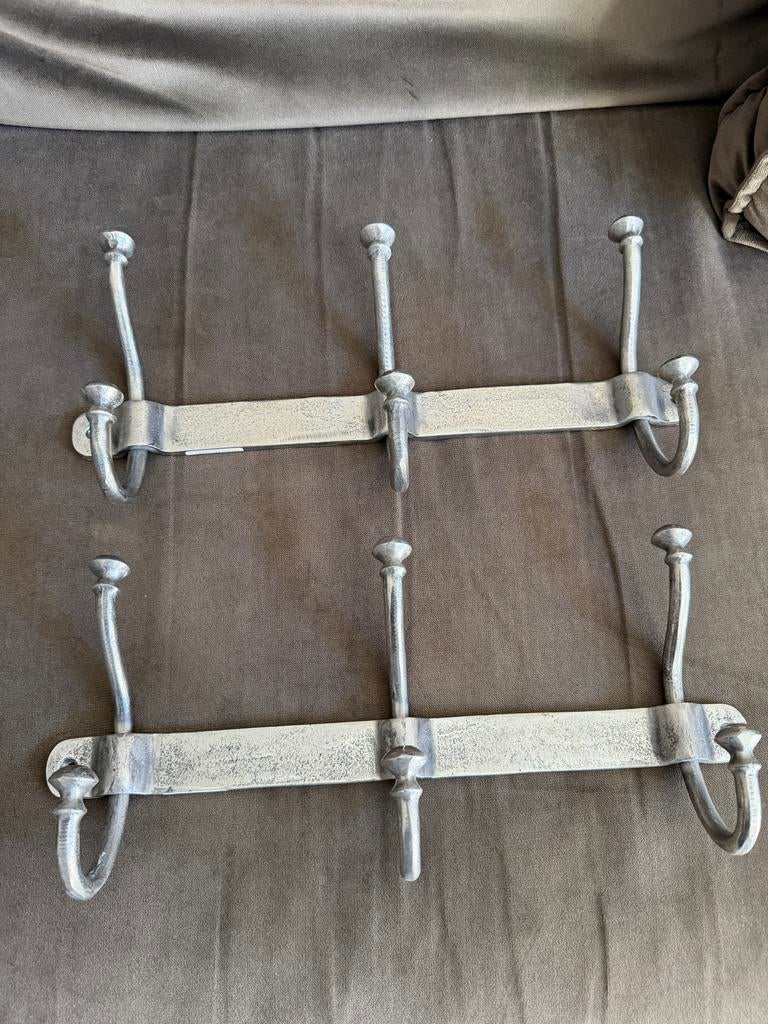 Kapstok Loods 5 nieuw met 3 haken, rough nickel, Nieuw, Minder dan 100 cm, Metaal, Ophalen