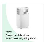 Fuave Mobiele Airco ACB07K01 Wit - Compact en Krachtig, Ophalen