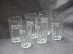 Zes nieuwe originele Mort Subite bierglazen, Ophalen of Verzenden, Zo goed als nieuw, Bierglas
