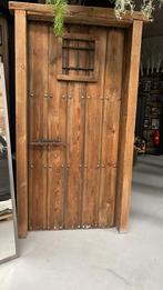 Decoratieve houten deur met kozijn - kan functioneren, Ophalen, Gebruikt, Hout