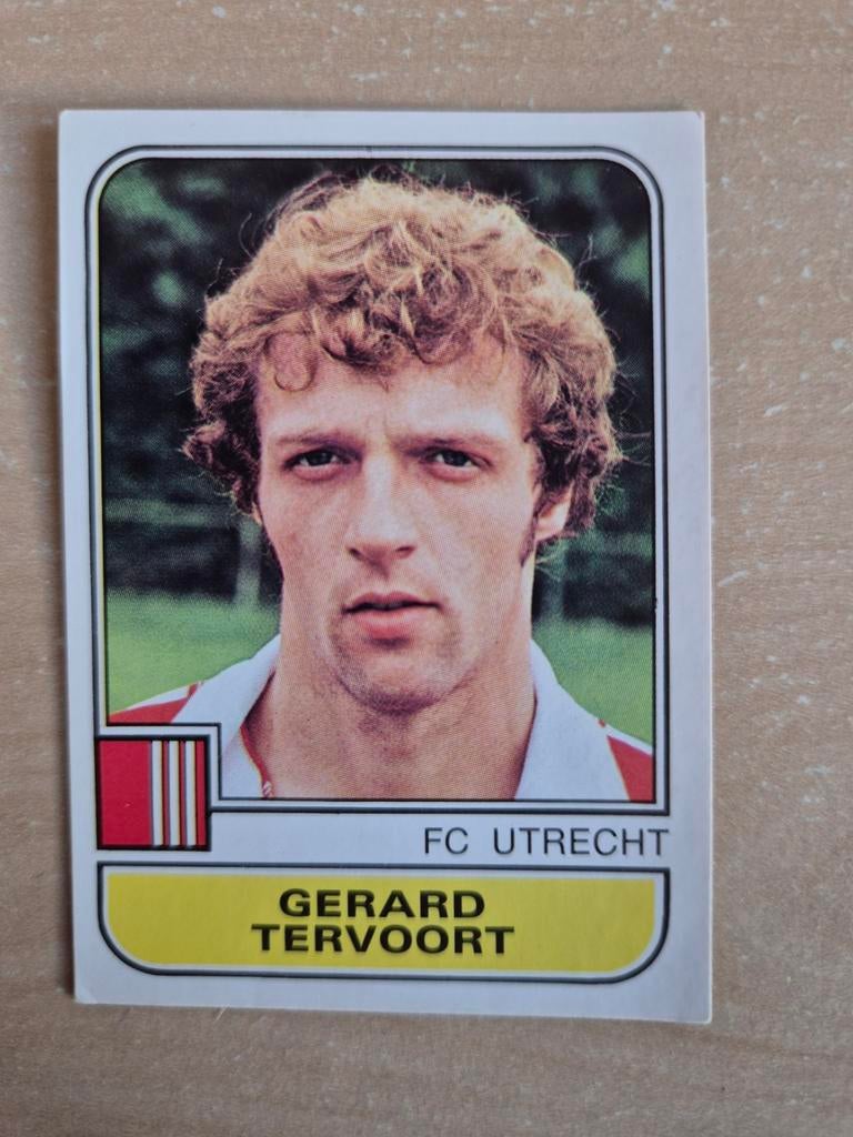 Panini Voetbal 82 Gerard Tervoort FC Utrecht, Verzenden, Zo goed als nieuw, F.C. Utrecht, Poster, Plaatje of Sticker