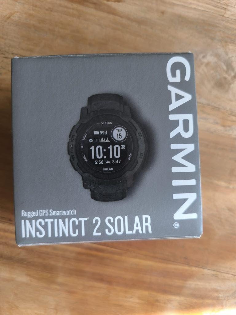 Garmin instinct 2 Solar, Sieraden, Tassen en Uiterlijk, Sporthorloges, Gebruikt, Zwart, Garmin, Ophalen of Verzenden