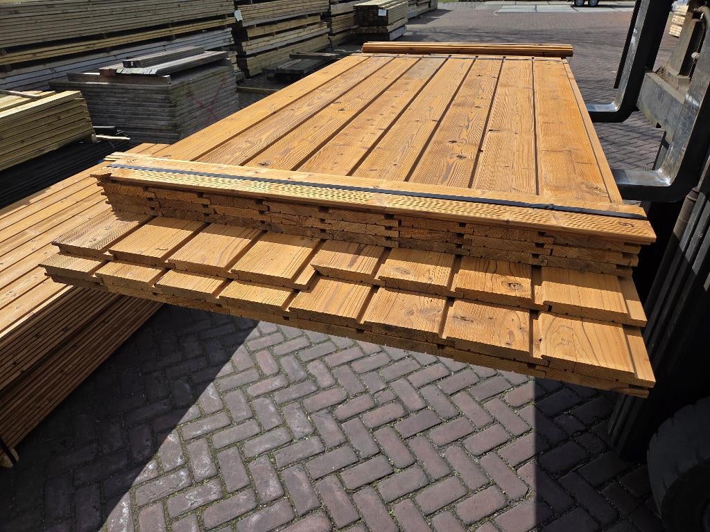 12.6 m2 Thermowood channelsiding - n: TP9, Tuin en Terras, Palen, Balken en Planken, Ophalen, Nieuw, 180 tot 250 cm, Planken