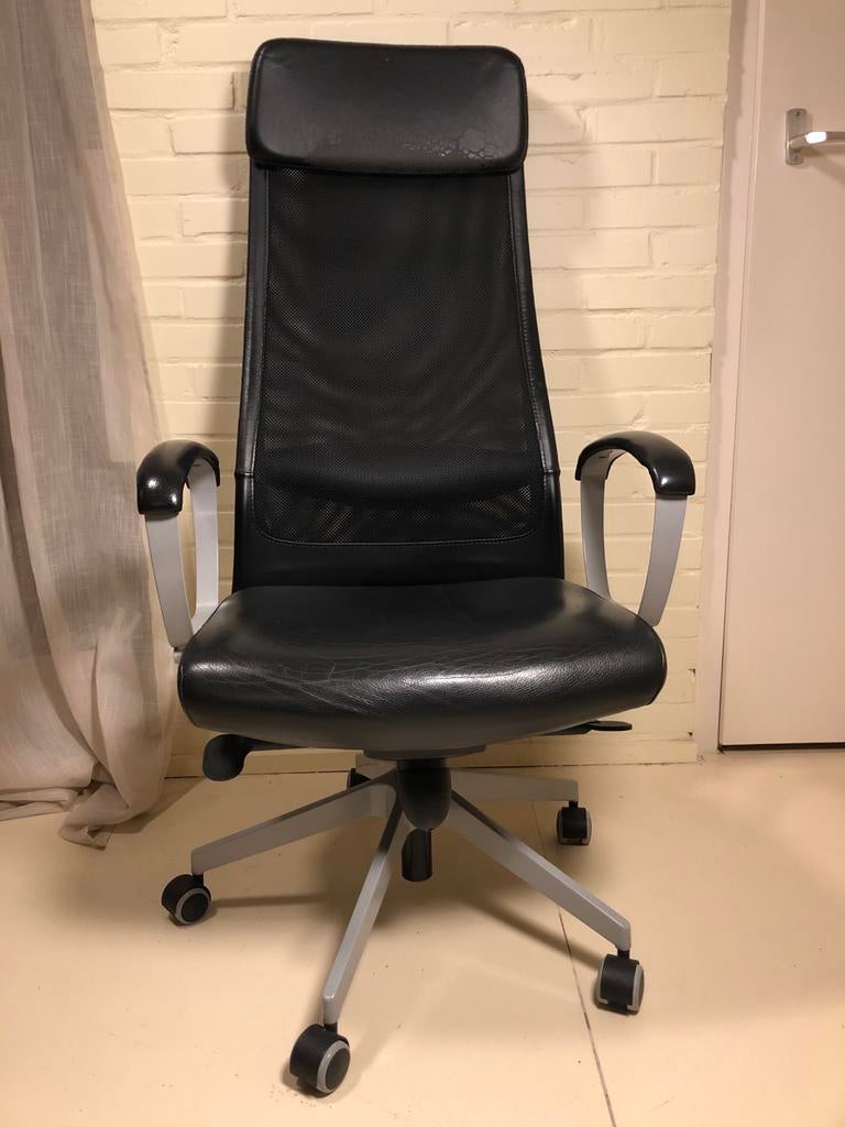 Ikea bureaustoel markus, Ophalen, Gebruikt, Zwart, Bureaustoel