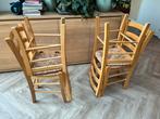4 IKEA stoelen met rieten zitting, Ophalen, Gebruikt, Bruin, Vier