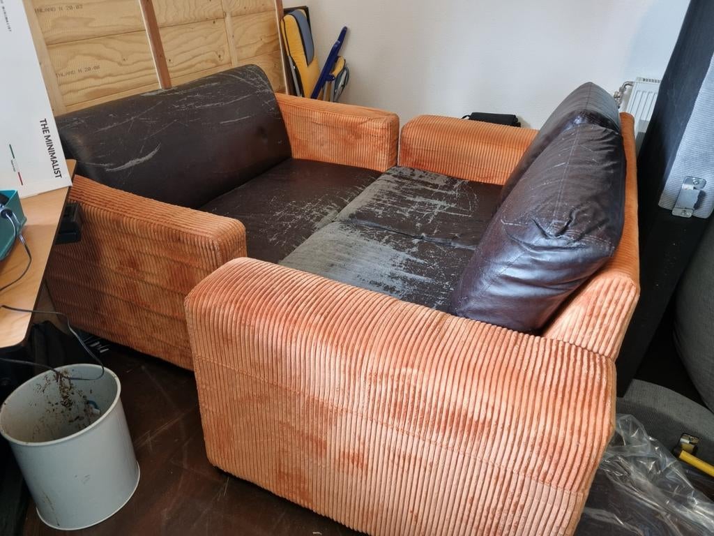 2 en 3 zits bankstel GRATIS!!!!, Ophalen of Verzenden, Gebruikt, 75 tot 100 cm