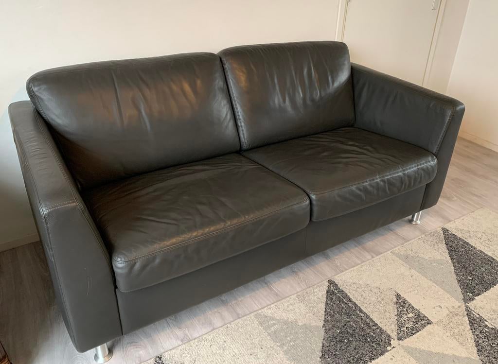 Zitbank, Ophalen, 150 tot 200 cm, Zo goed als nieuw, Leer