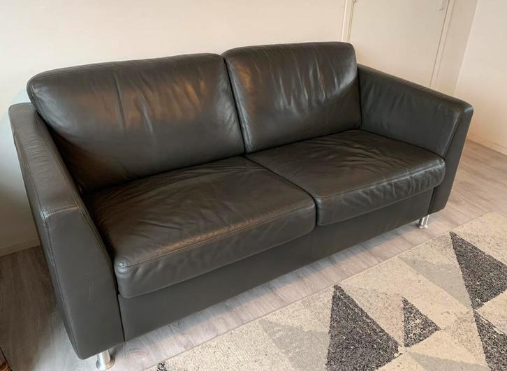Zitbank, Huis en Inrichting, Banken | Bankstellen, Zo goed als nieuw, 150 tot 200 cm, 75 tot 100 cm, Leer, Ophalen