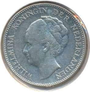 Nederland 1 Gulden 1938, Postzegels en Munten, Munten | Nederland, Losse munt, 1 gulden, Koningin Wilhelmina, Zilver, Ophalen of Verzenden
