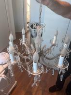 Elegante 8-arms kristallen kroonluchter - Goede staat, Ophalen of Verzenden, Gebruikt, Glas